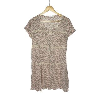 LOGG by H&M Floral Mini Babydoll Dress US 14